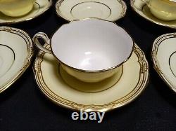 RARE Copeland Spode for TIFFANY & CO. Of New York Ivory & Gold 6 Cups 12 Saucers