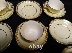 RARE Copeland Spode for TIFFANY & CO. Of New York Ivory & Gold 6 Cups 12 Saucers