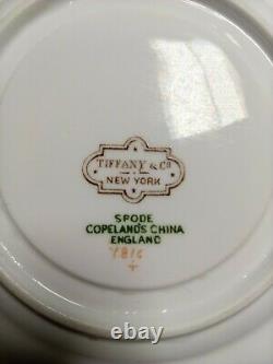 RARE Copeland Spode for TIFFANY & CO. Of New York Ivory & Gold 6 Cups 12 Saucers