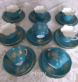 RARE Crown Staffordshire Tea Set For 8 Cups Saucers Plates Antique Bone China