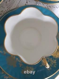RARE Crown Staffordshire Tea Set For 8 Cups Saucers Plates Antique Bone China