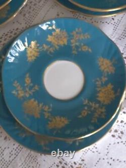 RARE Crown Staffordshire Tea Set For 8 Cups Saucers Plates Antique Bone China