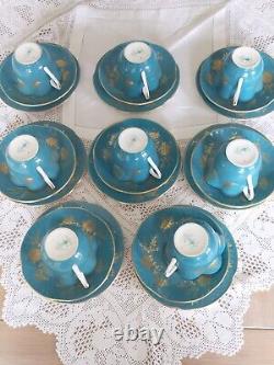 RARE Crown Staffordshire Tea Set For 8 Cups Saucers Plates Antique Bone China