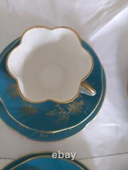 RARE Crown Staffordshire Tea Set For 8 Cups Saucers Plates Antique Bone China