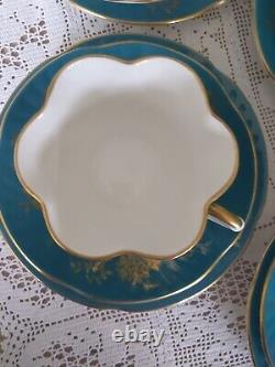 RARE Crown Staffordshire Tea Set For 8 Cups Saucers Plates Antique Bone China