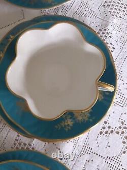 RARE Crown Staffordshire Tea Set For 8 Cups Saucers Plates Antique Bone China