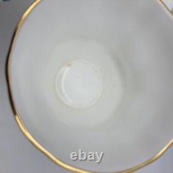 RARE Royal Windsor Tea Cups & Saucers Blue Gold Floral Roses England, SET OF 4