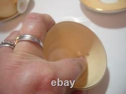 RARE Vintage Foley Bone China tea/coffee pot & 6 cups & Saucers&sugar bowl-gold