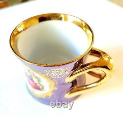 RARE Vintage KPM Berlin 3PC Set Courting Couple, Gilded Gold, Reticulated, MINT