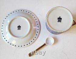 RARE Vintage KPM Berlin 3PC Set Courting Couple, Gilded Gold, Reticulated, MINT