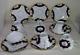 Reichenbach Echt 12 Pc Cobalt Gold Porcelain 6 Tea Cups & 6 Saucers Set Germany