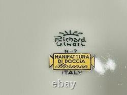 RICHARD GINORI Italy Palermo Yellow Gold Rim Coffee Tea Cups & Saucers- Set of 4
