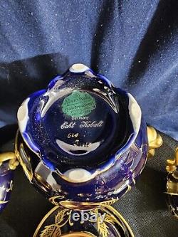 ROSENTHAL Gold/blue Art Deco Porcelain Demitasse 6 Serv Set Munchen Germany Antq