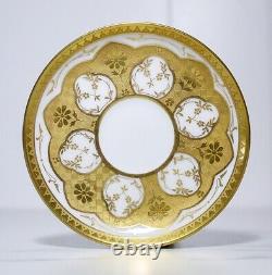 ROSENTHAL Selb Bavaria Raised Gold Gilt Antique Demitasse Porcelain Cup & Saucer
