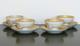 Rosenthal Set Of 4 Footed Cups & Saucers Golden Grail Encrusted Gold Germany