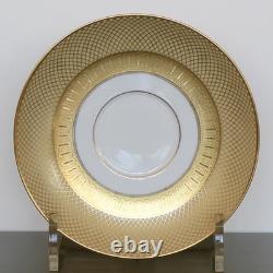 ROSENTHAL Set of 4 Footed CUPS & SAUCERS Golden Grail Encrusted Gold Germany