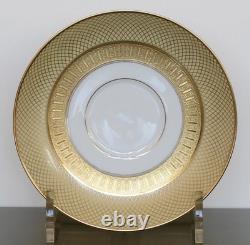 ROSENTHAL Set of 4 Footed CUPS & SAUCERS Golden Grail Encrusted Gold Germany
