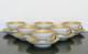 Rosenthal Set Of 6 Footed Cups & Saucers Golden Grail Encrusted Gold Germany