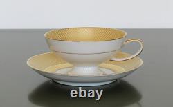ROSENTHAL Set of 6 Footed CUPS & SAUCERS Golden Grail Encrusted Gold Germany