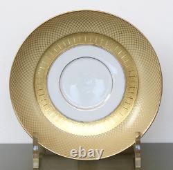 ROSENTHAL Set of 6 Footed CUPS & SAUCERS Golden Grail Encrusted Gold Germany