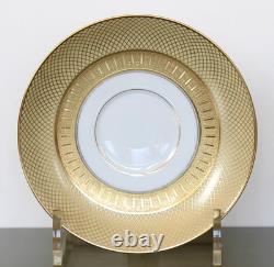 ROSENTHAL Set of 6 Footed CUPS & SAUCERS Golden Grail Encrusted Gold Germany