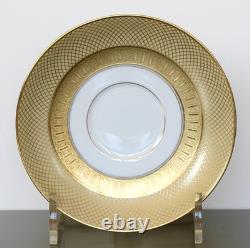 ROSENTHAL Set of 6 Footed CUPS & SAUCERS Golden Grail Encrusted Gold Germany