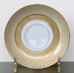 ROSENTHAL Set of 6 Footed CUPS & SAUCERS Golden Grail Encrusted Gold Germany