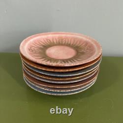 ROYAL COPENHAGEN Set 8 Vintage c. 1930s Denmark Demitasse Cups Saucers Gold RARE