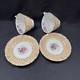 Royal Crown Derby Kendal Rose Cream Tea Cups & Saucers Set Of 2 Vintage