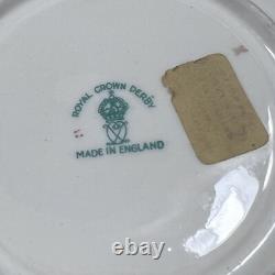 ROYAL CROWN DERBY Kendal Rose Cream Tea Cups & Saucers Set Of 2 Vintage