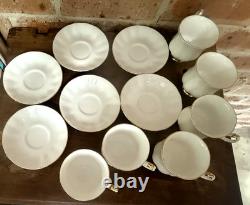 ROYAL KNIGHT Set of 6-Cups, Saucers & Dessert Plates England 22k Gold + SPARES