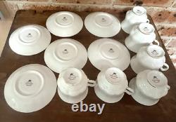 ROYAL KNIGHT Set of 6-Cups, Saucers & Dessert Plates England 22k Gold + SPARES