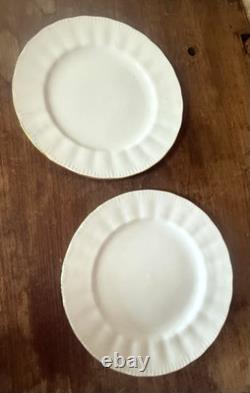 ROYAL KNIGHT Set of 6-Cups, Saucers & Dessert Plates England 22k Gold + SPARES