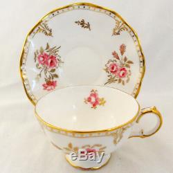 ROYAL PINXTON ROSES Royal Crown Derby Cup & Saucer NEW NEVER USED made England