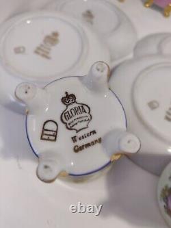 ROYAL VIENNA, GLORIA demitasse 6 cups and saucers. Full set. Courting couple. RARE
