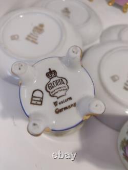 ROYAL VIENNA Style, GLORIA demitasse Espresso 6 cups and saucers. Full set. RARE