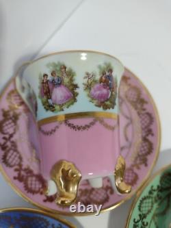 ROYAL VIENNA Style, GLORIA demitasse Espresso 6 cups and saucers. Full set. RARE