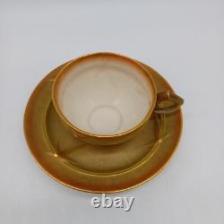 ROYAL WORCESTER Antique 1909 Aesthetic Movement Blush Ivory Bamboo Tea Cup