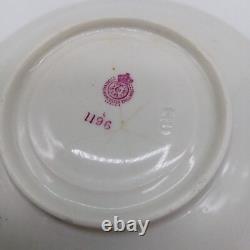 ROYAL WORCESTER Antique 1909 Aesthetic Movement Blush Ivory Bamboo Tea Cup
