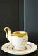 Rpm Germany 1950s Neoclassical Style Porcelain Swan Cup & Saucer Gold Gilded
