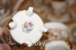 R. Copodimonte 17 Pc Tea Set Gold Cherubs- Pot-Cream-Sugar-Cups & Saucers (S32)
