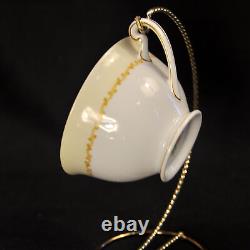 Ransom 6 Cups & Saucers Japan 1952+ Floral Cartouchs Yellow Orange Gold 6 Oz Ea