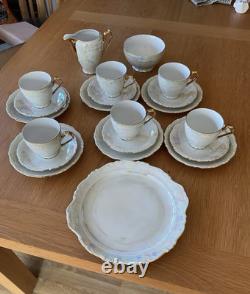 Rare 1920s Art Deco Gebruder Benedikt Czechoslovakian Pearl Lusterware 21-Piece