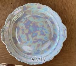 Rare 1920s Art Deco Gebruder Benedikt Czechoslovakian Pearl Lusterware 21-Piece