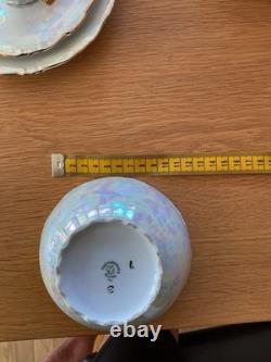 Rare 1920s Art Deco Gebruder Benedikt Czechoslovakian Pearl Lusterware 21-Piece