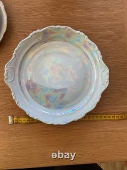 Rare 1920s Art Deco Gebruder Benedikt Czechoslovakian Pearl Lusterware 21-Piece