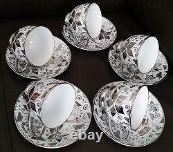 Rare & Absolutely Beautiful Vintage 24ct White Gold Gilded China Tea Set