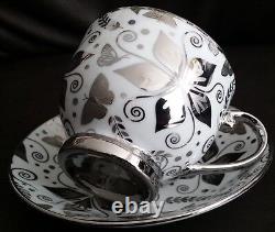 Rare & Absolutely Beautiful Vintage 24ct White Gold Gilded China Tea Set