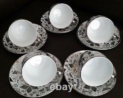 Rare & Absolutely Beautiful Vintage 24ct White Gold Gilded China Tea Set