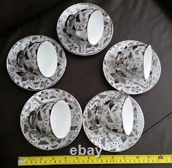 Rare & Absolutely Beautiful Vintage 24ct White Gold Gilded China Tea Set